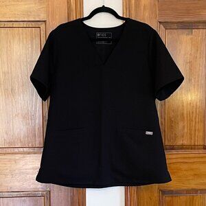 Like New Figs XXL Scrub Top Black Healthcare Uniform
